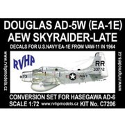 7206 [1/72 レジンパーツコンバージョンセットシリーズ No.6 AD-5W スカイレイダー 米海軍 後期 レジンコンバージョンセットw/デカール ハセガワ AD-6用]