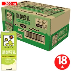 調製豆乳 紙パック 200ml×18本