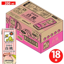 キッコーマン 豆乳飲料 白桃 200ml紙パック×18本入: 飲料 食品