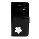 Y-IP6EF-BK [iPhone 6＆6s用 エナメルフラワー手帳型ケース ブラック]