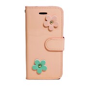 Y-IP6EF-LPK [iPhone 6＆6s用 エナメルフラワー手帳型ケース ライトピンク]