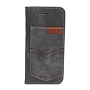 Y-IP6DP-BK [iPhone 6＆6s用 デニムポケット手帳型ケース ブラック]
