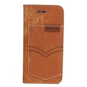 Y-IP6DP-BR [iPhone 6＆6s用 デニムポケット手帳型ケース ブラウン]