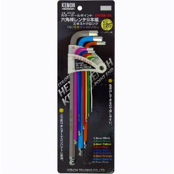 カラー ボールポイント六角棒レンチセット 9本組 EXロング CHXB-9L
