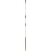 720-08 13mmファイバーグラスフラッグポール ホワイト・レッド 3ストライプ 8ft(2.44m)