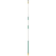 755-08 13mmファイバーグラスフラッグポール グリーン・ホワイト 3ストライプ 8ft(2.44m)