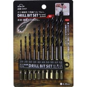 木工・樹脂用 六角軸ドリル 10PC M-3