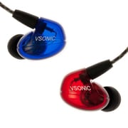 VSONICカナル型イヤホン・エントリーモデル クリスタルレッド&ブルー VSD2