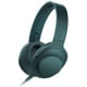 ステレオヘッドホン h.ear on ヘッドバンドタイプ ビリジアンブルー ハイレゾ音源対応 MDR-100A L