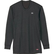 ブレスサーモ ウールヘビーウエイトクルーネック長袖シャツ メンズ Sサイズ チャコール [A2JA551708]