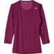 ブレスサーモ ミドルウエイトラウンドネック8分袖シャツ レディース Mサイズ ワイン [A2JA571166]