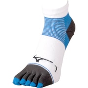 ランニングソックス（5本指） ホワイト×ブルー 25-27cm ユニセックス [J2MX550371]