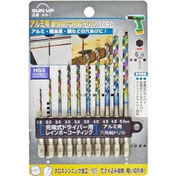 アルミ用 新快削 六角軸ドリル 10PC AN-1