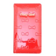 71745 [iPhone 6/6s Pinky Girls ミラー付き手帳ケース リボンタイプ レッド]