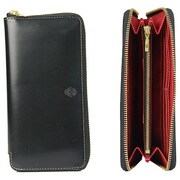 CORDHAN RR-ZIP WALLET BLACK×RED LAW00854
