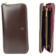 CORDHAN RR-ZIP WALLET DARK BROWN×PURPLE LAW00854