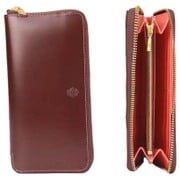 CORDHAN RR-ZIP WALLET WINE×ORANGE LAW00854