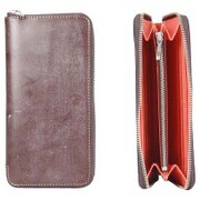 BRIDLE RR-ZIP WALLET DARK BROWN×ORANGE LAW00855