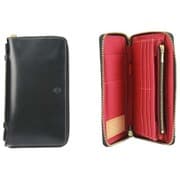 CORDHAN PASSPORT CASE-M BLACK×RED LAW00858