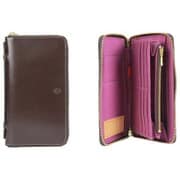CORDHAN PASSPORT CASE-M DARK BROWN×PURPLE LAW00858