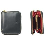 CORDHAN RR-ZIP-S WALLET BLACK×RED LAW00862