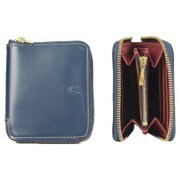 CORDHAN RR-ZIP-S WALLET NAVY×BORDEAUX LAW00862