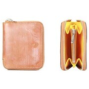 BRIDLE RR-ZIP-S WALLET LIGHT BROWN×YELLOW LAW00863
