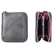 BRIDLE RR-ZIP-S WALLET BLACK×PURPLE LAW00863
