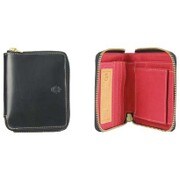 CORDHAN RR-ZIP-M WALLET BLACK×RED LAW00864