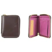 CORDHAN RR-ZIP-M WALLET DARK BROWN×PURPLE LAW00864