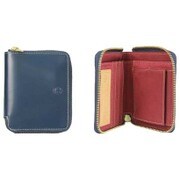 CORDHAN RR-ZIP-M WALLET NAVY×BORDEAUX LAW00864