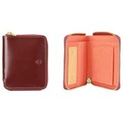 CORDHAN RR-ZIP-M WALLET WINE×ORANGE LAW00864