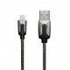 プレミアム Lightningナイロンケーブル 2m ブラック XCL-HQC2-13