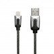 プレミアム Lightningナイロンケーブル 2m シルバー XCL-HQC2-83