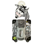 IG13002-4 [動物柄スーツケースベルト 長さ5cm×186cm 調整ストラップ Zebra ブラック ホワイト]