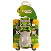 IG13002-10 [動物柄スーツケースベルト 長さ5cm×186cm 調整ストラップ Turtle グリーン]