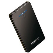 超薄型 USB 2ポートモバイルバッテリー 3800mAh ブラック LS-E50