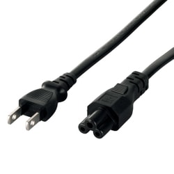 電源ケーブル DELL/HP用 3ピンソケット(メス)-2ピンプラグ(オス) 2.0m ブラック BSACC0820BKA