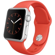 Apple Watch Sport 38mmシルバーアルミニウムケースとオレンジスポーツバンド