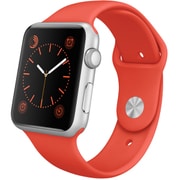 Apple Watch Sport 42mmシルバーアルミニウムケースとオレンジスポーツバンド