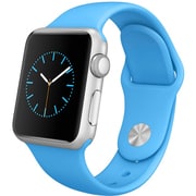 Apple Watch Sport 42mmシルバーアルミニウムケースとブルースポーツバンド