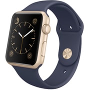 Apple Watch Sport 42mmゴールドアルミニウムケースとミッドナイトブルースポーツバンド