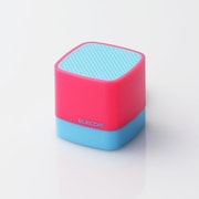スマートフォン用 コンパクトワイヤレス Bluetooth スピーカー ブルー×ピンク LBT-SPCB01AV2