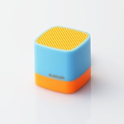 スマートフォン用 コンパクトワイヤレス Bluetooth スピーカー オレンジ×ブルー LBT-SPCB01AV3