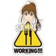 WORKING マグネットステッカー 種島ぽぷら