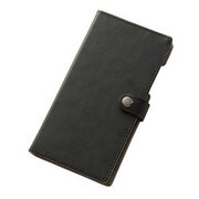 arrows Fit (F-01H)用 シンプルブックレザーケース 合皮 ブラック RT-ARH1LBC6/B
