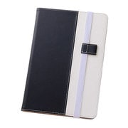 iPad mini 4 ブックレザーケース(合皮) バイカラー ブラック/ホワイト RT-PM3LC7/BW