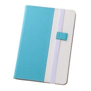 iPad mini 4 ブックレザーケース(合皮) バイカラー ブルー/ホワイト RT-PM3LC7/AW