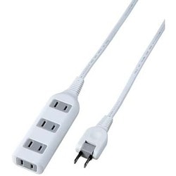 耐トラ付タップ 4個口 1m 白 Y02S401WH
