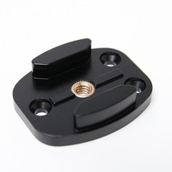 GO79 GoPro用 1/4インチスレッド用 ベースマウント ブラック GLD5414